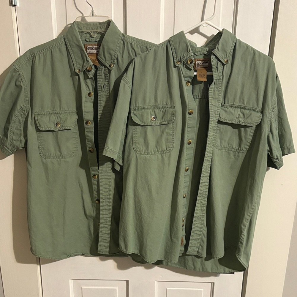 Classic‎ Olive Men's Button Down Shirt Pair